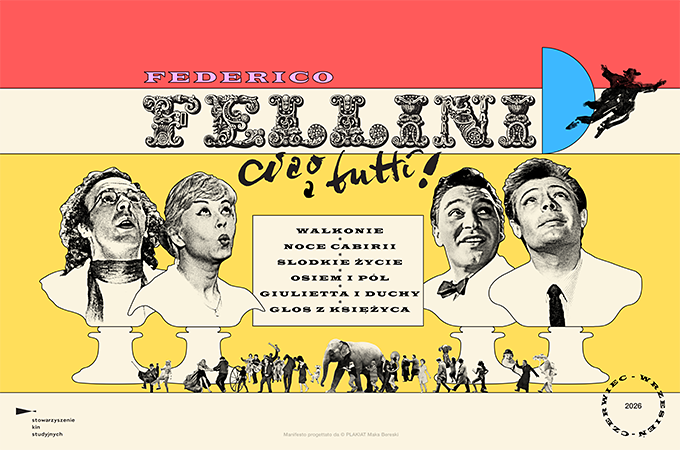tło Federico Fellini CIAO A TUTTI!  przegląd filmów